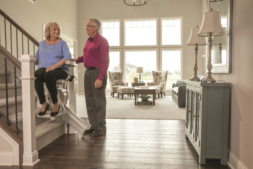 Premium stair lift installation in Hampton, VA by Stairlift Virginia.