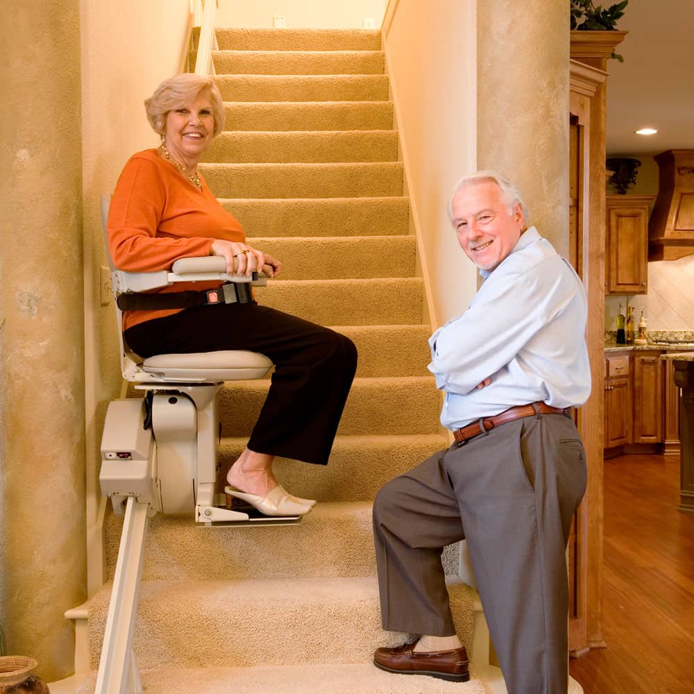 Bruno stair lift installed by Stairlift Virginia in Chesapeake, VA.