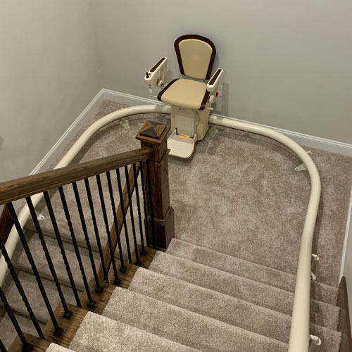 Bruno stair lift installed by Stairlift Virginia in Chesapeake, VA.