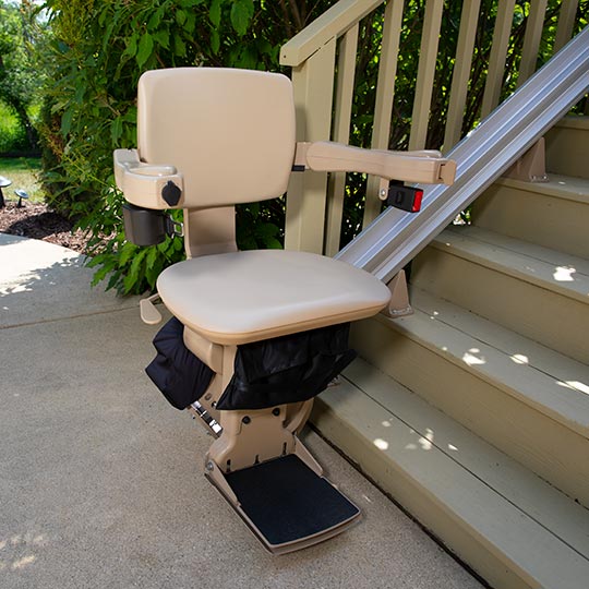 Bruno stair lift installation in Hampton, VA by Stairlift Virginia.